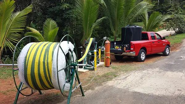 flute installation tropical site